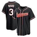 Baltimore Orioles #3 Taylor Ward Player Black HOLBERT Out Home Game Stitched Jerseys