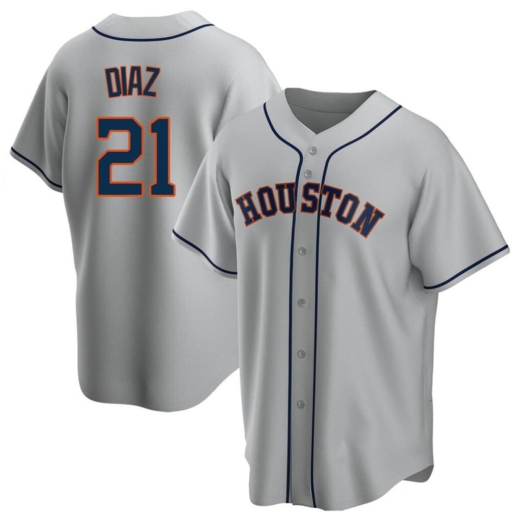 Houston Astros #21 Yainer Diaz Player Gray HOLBERT Home Game Stitched Jerseys
