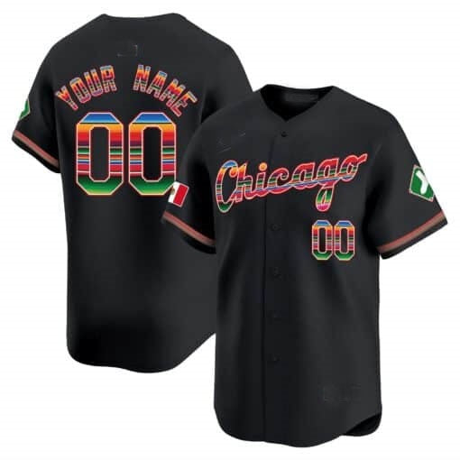 Custom Chicago White Sox Mexico Vapor Premier Limited Jersey V3- Black HOLBERT