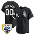 Custom Chicago White Sox 2024 Jackie Robinson Patch Vapor Premier Limited Jersey ¨C Black HOLBERT