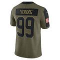 W.Football Team #99 Chase Young Olive HOLBERT Salute To Service Limited Player Jersey