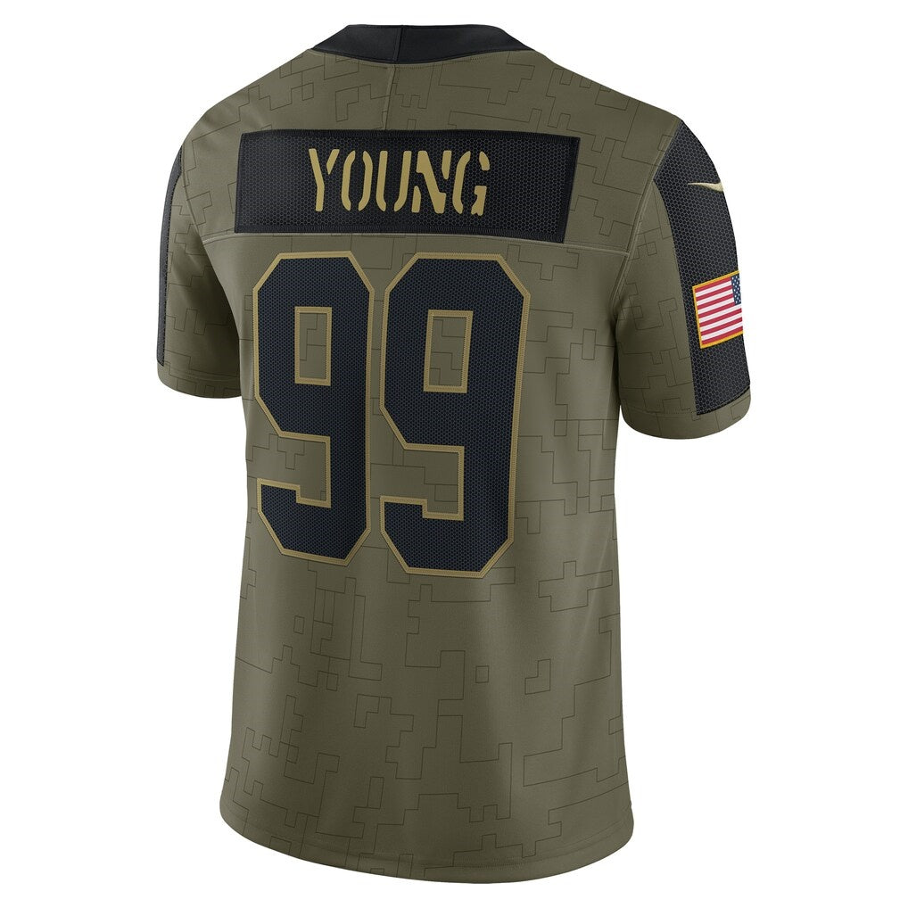 W.Football Team #99 Chase Young Olive HOLBERT Salute To Service Limited Player Jersey