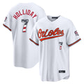 Baltimore Orioles #7 Jackson Holliday Player White HOLBERT USA 250 Fourth of July Home Game Stitched Jerseys