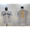 New York Yankees #3 Babe Ruth White HOLBERT Pinstripe Fashion Cool Base Jerseys