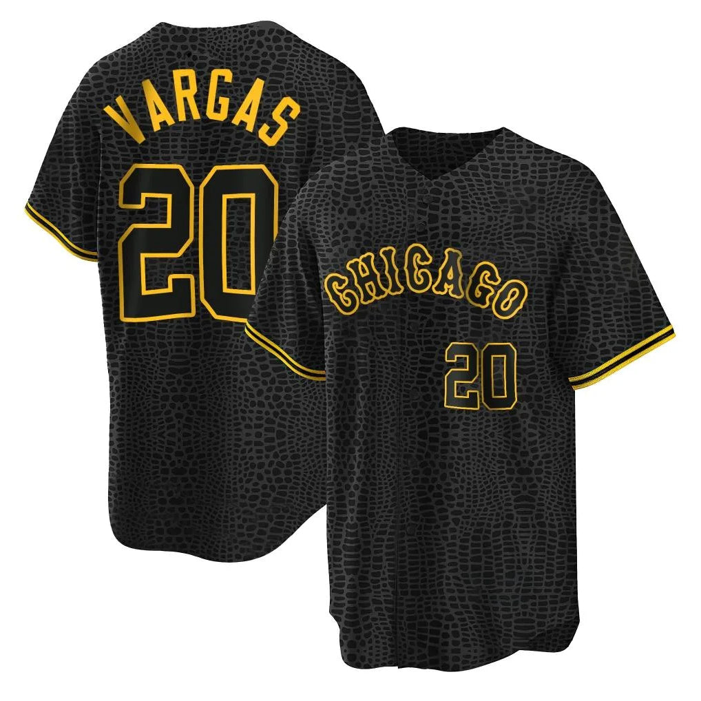 Chicago White Sox #20 Miguel Vargas Player Black HOLBERT Snake Skin City Home Game Stitched Jerseys