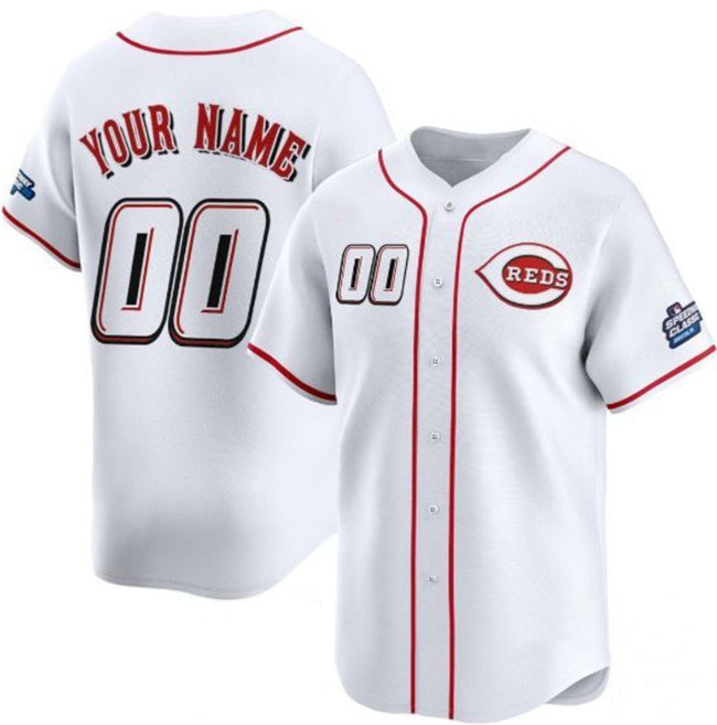 Custom Cincinnati Reds Active Player White HOLBERT 2025 Speedway Classic Home Limited Stitched Jersey
