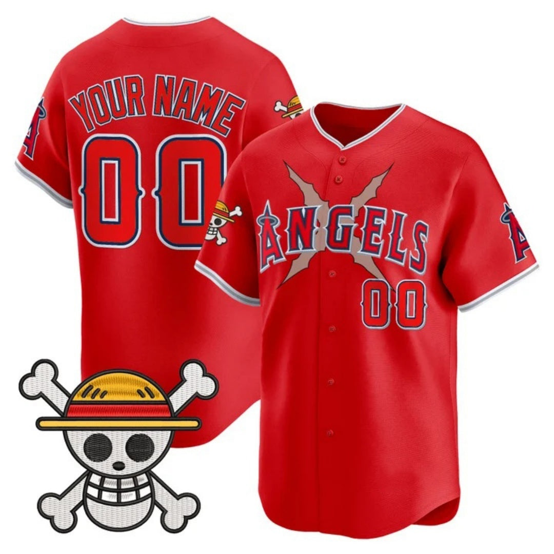 Custom Los Angeles Angels x One Piece Red HOLBERT Vapor Premier Limited Jersey - Stitched