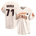 Houston Astros #71 Josh Hader Player Cream HOLBERT Throwback Cooperstown Collection Limited Stitched Jerseys