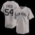 New York Yankees #54 Max Fried Gray HOLBERT Road Limited Player Jersey