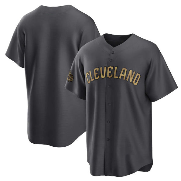 Cleveland Guardians Blank Charcoal HOLBERT 2022 All-Star Cool Base Stitched Jersey
