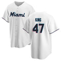 Miami Marlins #47 John King Player White HOLBERT Home Game Stitched Jerseys