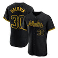 Atlanta Braves #30 Drake Baldwin Player Black HOLBERT Snake Skin City Limited Elite Home Game Stitched Jerseys
