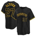 Houston Astros #27 Jose Altuve Player Black HOLBERT Snake Skin City Home Game Stitched Jerseys