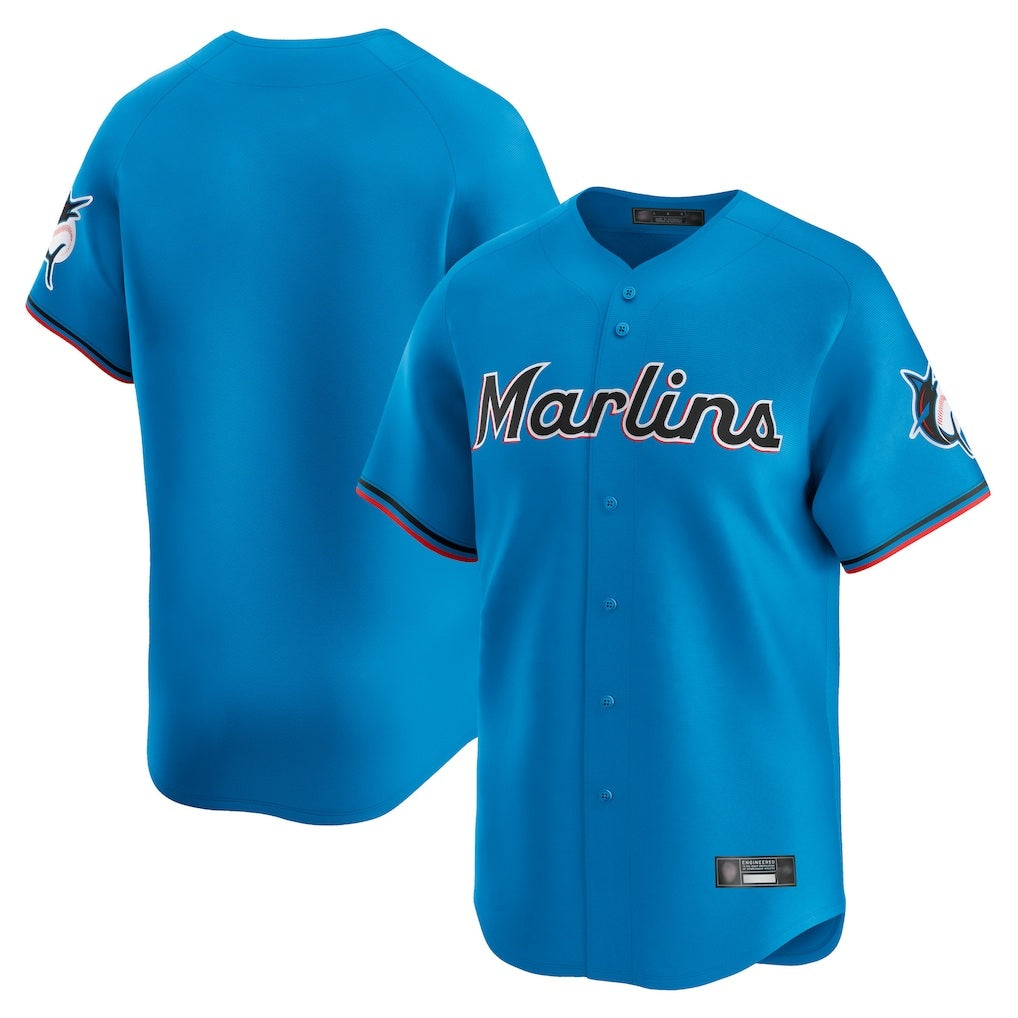 Miami Marlins Blank Player Blue HOLBERT Home Limited Stitched Jerseys