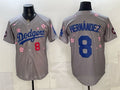 Los Angeles Dodgers #8 Enrique Hernandez Grey HOLBERT 2025 Tokyo Series Limited Stitched Jersey