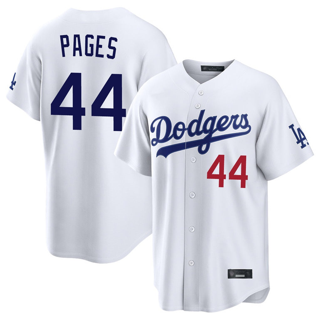 Los Angeles Dodgers #44 Andy Pages Player White HOLBERT Home Game Stitched Jerseys
