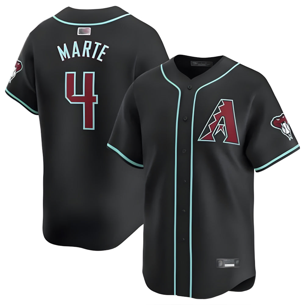 Arizona Diamondbacks #4 Ketel Marte Player Black HOLBERT Limited Home Game Stitched Jerseys
