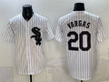 Chicago White Sox #20 Miguel Vargas White HOLBERT Home Stitched Jersey