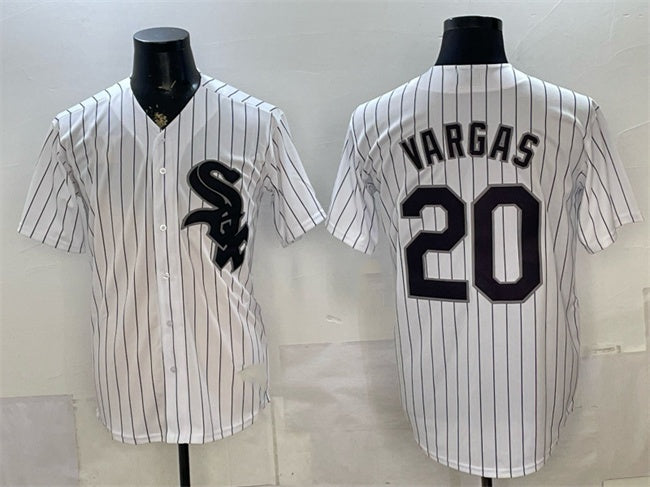 Chicago White Sox #20 Miguel Vargas White HOLBERT Home Stitched Jersey
