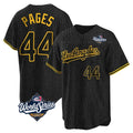 Los Angeles Dodgers #44 Andy Pages Player Black Gold HOLBERT World Series Limited Home Stitched Jerseys
