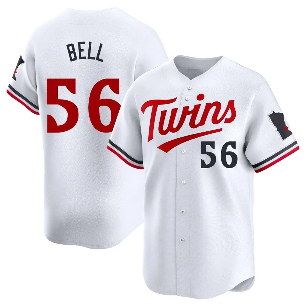 Minnesota Twins #56 Josh Bell Player White HOLBERTHome Limited Stitched Jerseys