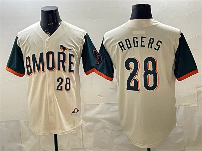 Baltimore Orioles #28 Trevor Rogers Natural HOLBERT 2026 City Connect Stadium Stitched Jersey