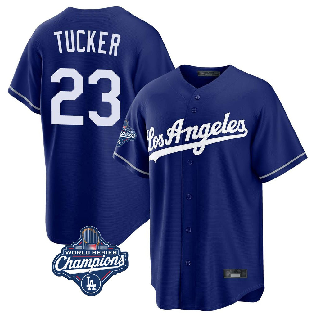 Los Angeles Dodgers #23 Kyle Tucker Player Royal HOLBERT World Series Meet Game Stitched Jerseys