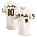 Milwaukee Brewers #10 Sal Frelick Player Cream HOLBERT Home Limited Elite Stitched Jerseys