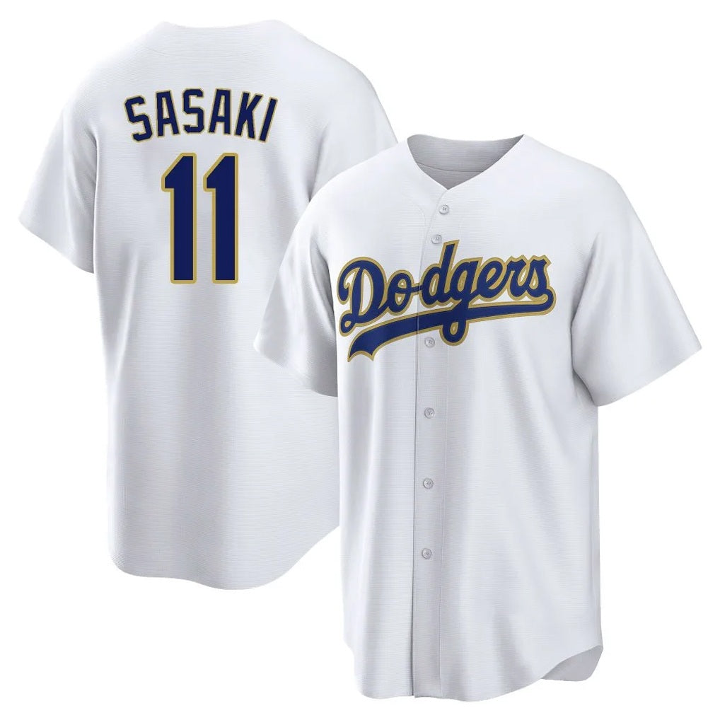 Los Angeles Dodgers #11 Roki Sasaki Player Gold White HOLBERT 2026 Collection Stadium Game Stitched Jerseys