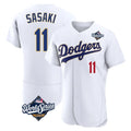 Los Angeles Dodgers #11 Roki Sasaki Player Gold White HOLBERT World Series 2026 Collection Stadium Limited Elite Stitched Jerseys