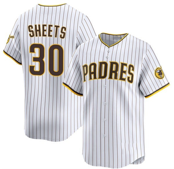 San Diego Padres #30 Gavin Sheets White HOLBERT 2026 Home Limited Stitched Jersey