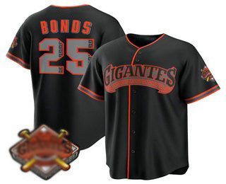 San Francisco Giants #25 Barry Bonds Black HOLBERT 2026 Alternate Stadium Stitched Jersey