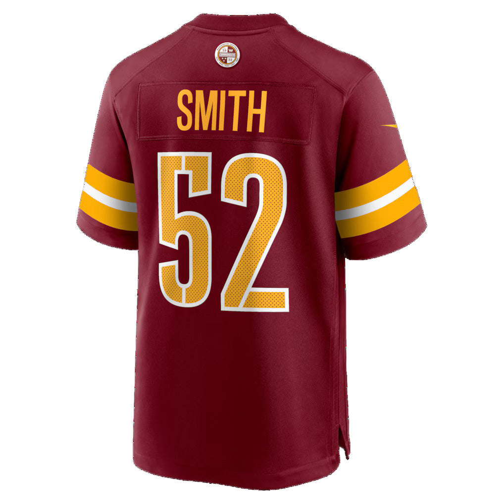 W.Commanders #52 Preston Smith Burgundy HOLBERT Team Game Jersey