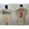 Philadelphia Phillies #3 Bryce Harper Cream HOLBERT Phanatic Limited Stitched Jersey