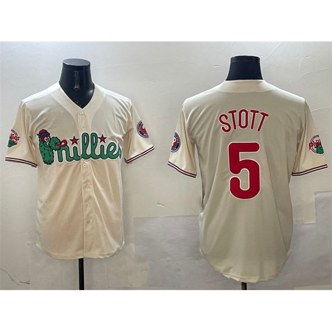 Philadelphia Phillies #5 Bryson Stott Cream HOLBERT Phanatic Limited Stitched Jersey