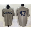 New York Yankees #43 Jonathan Lo¨¢isiga Gray HOLBERT Cool Base Stitched Jersey