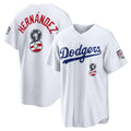 Los Angeles Dodgers #8 Enrique Hernandez Fourth of July White HOLBERT USA 250 Stadium Jersey