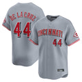 Cincinnati Reds #44 Elly De La Cruz Player Gray HOLBERT Home Limited Stitched Jerseys