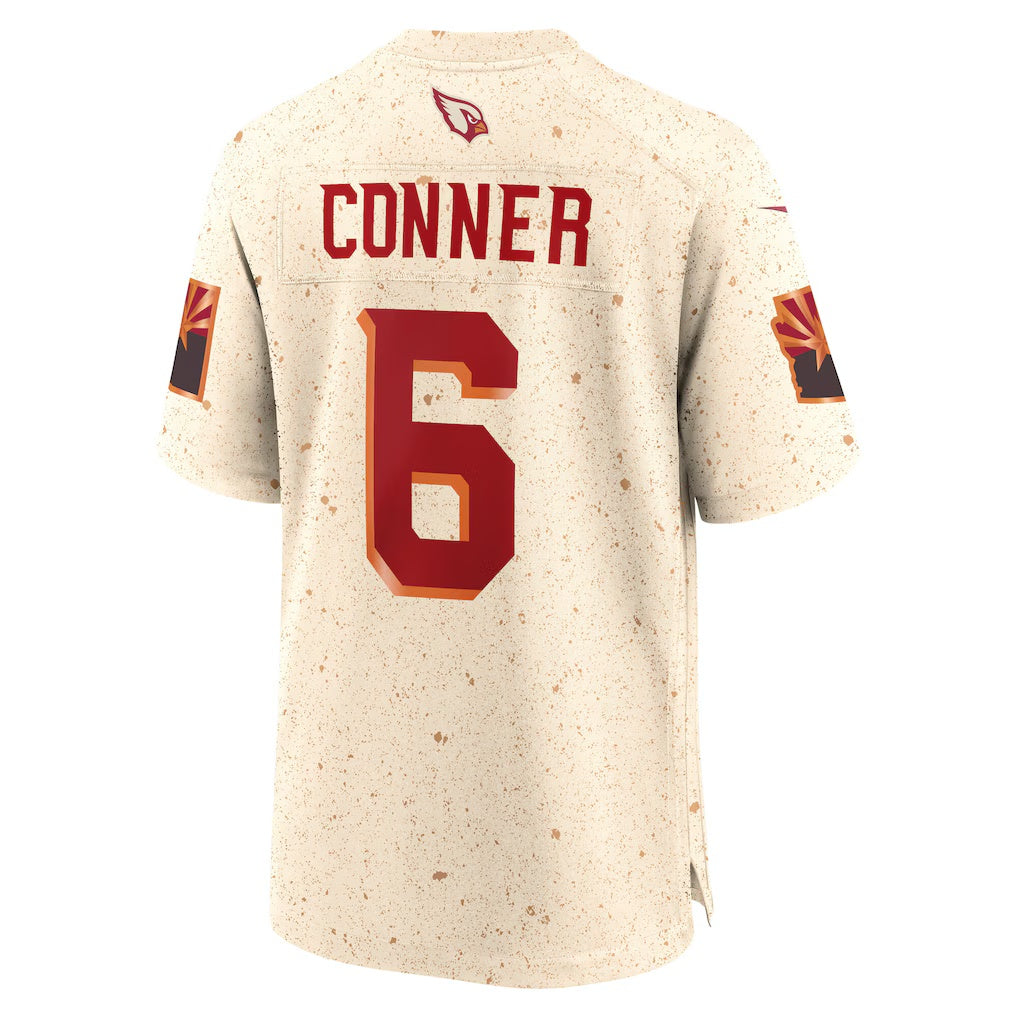 A.Cardinals #6 James Conner Natural HOLBERT 2025 Rivalries Collection Game Jersey