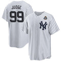 New York Yankees #99 Aaron Judge White HOLBERT 2024 World Series With Name Cool Base Stitched Jersey