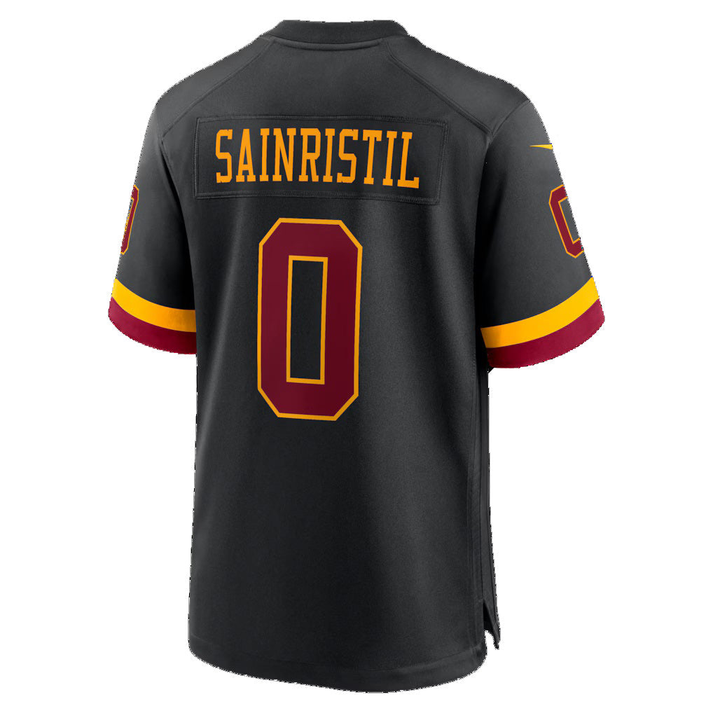 W.Commanders #0 Mike Sainristil Black HOLBERT Hail Raiser Alternate Game Jersey