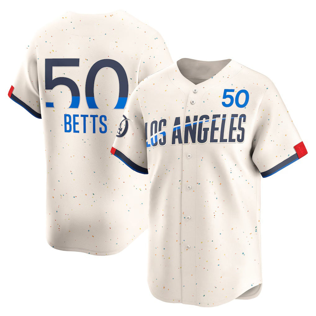 Los Angeles Dodgers #50 Mookie Betts Cream HOLBERT City Connect Limited Player Jersey