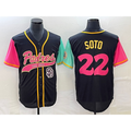 San Diego Padres #22 Juan Soto Black HOLBERT NEW 2023 City Connect Cool Base Stitched Jersey 2