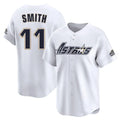 Houston Astros #11 Cam Smith Player White HOLBERT Throwback Cooperstown Collection Limited Stitched Jerseys