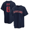 Cleveland Guardians #6 David Fry Player Navy HOLBERT Game Home Stitched Jerseys