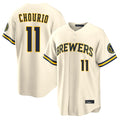Milwaukee Brewers #11 Jackson Chourio Player Cream HOLBERT Home Limited Stitched Jerseys