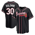 Atlanta Braves #30 Drake Baldwin Player Black HOLBERT Fashion Out Game Stitched Jerseys