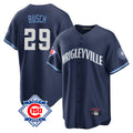 Chicago Cubs #29 Michael Busch Player Navy HOLBERT 150th Anniversary City Connect Home Game Stitched Jerseys