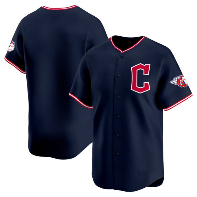 Cleveland Guardians Blank Navy HOLBERT 2025 Alternate Limited Stitched Jersey