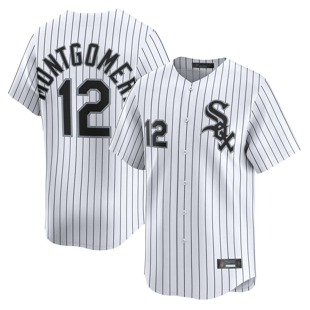 Chicago White Sox #12 Colson Montgomery Player White HOLBERT Stripe Limited Home Stitched Jerseys